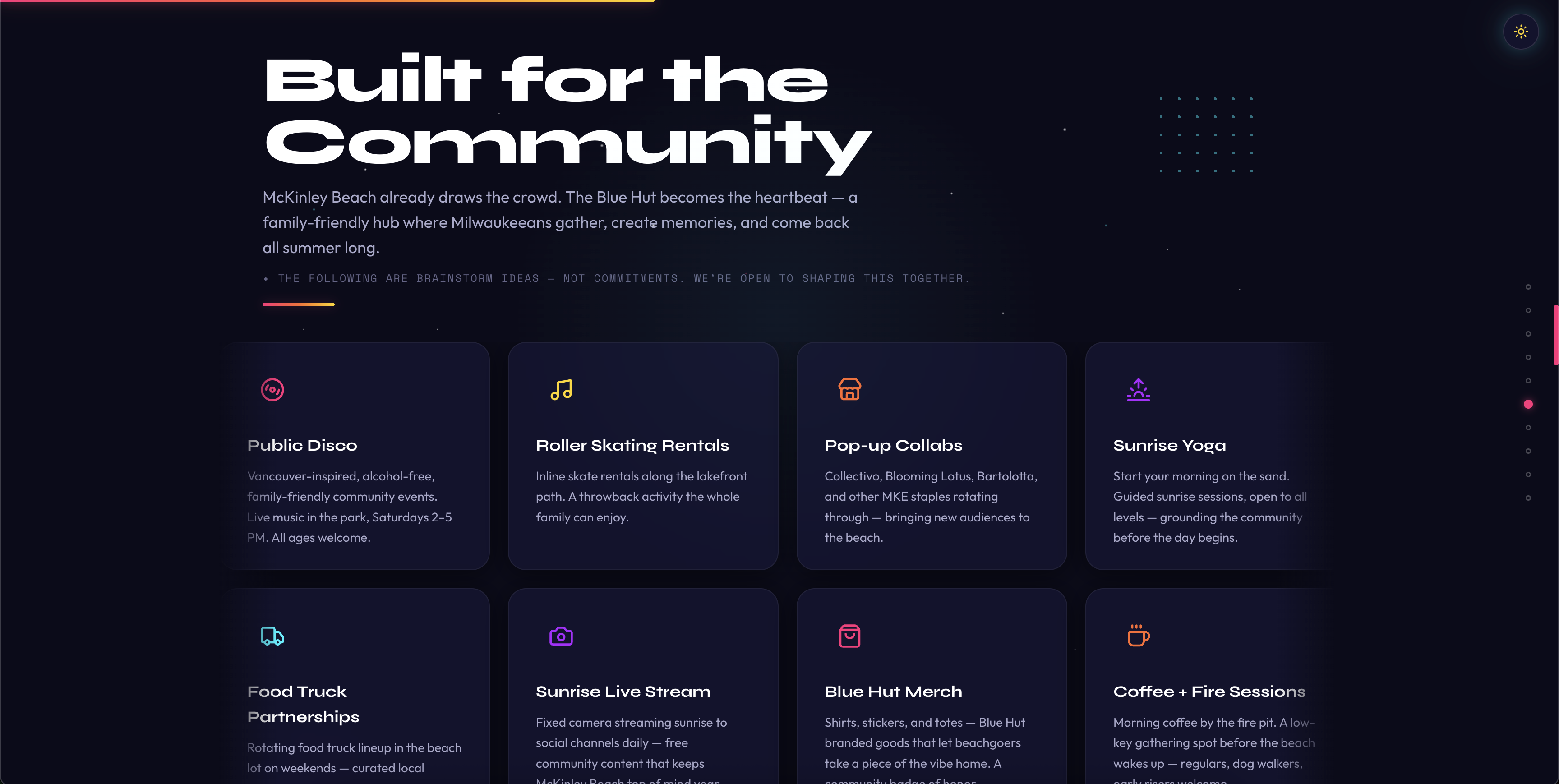 Concept & Proposal Pages — screenshot